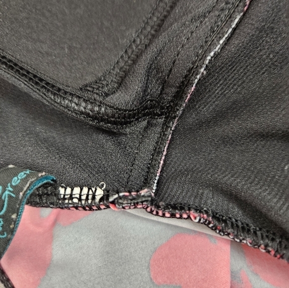 Aqua Green Coral & Black Floral One Piece Swimsuit Size Small Women's F103 - Picture 9 of 11